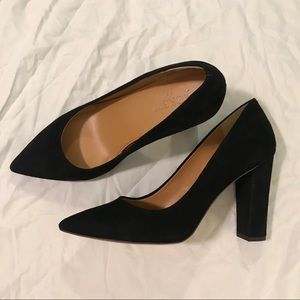 J. Crew black suede pumps NWOT, size 8